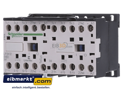 Front view Schneider Electric LP2K1201BD Reversing combination 5,5kW 24VDC
