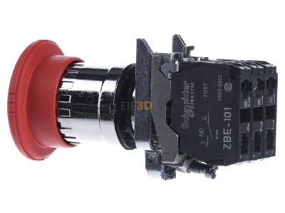 View on the right Schneider Electric XB4BS84441 Emergency stop complete IP66 
