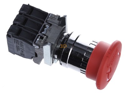 View top left Schneider Electric XB4BS84441 Emergency stop complete IP66 
