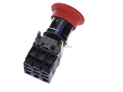Top rear view Schneider Electric XB4BS84441 Emergency stop complete IP66 
