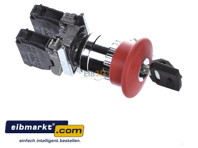 Ansicht oben links Schneider Electric XB4BS9445 Not-Aus-Taster Schlsselentr. 