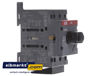 View on the left ABB Stotz S&J 1SCA105798R1001 Safety switch 3-p 37kW
