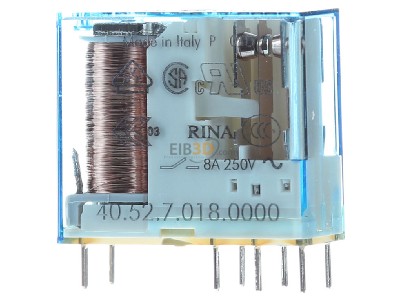 Front view Finder 40.52.7.018.0000 Switching relay DC 18V 8A 
