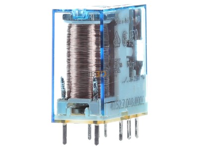 View on the left Finder 40.52.7.018.0000 Switching relay DC 18V 8A 

