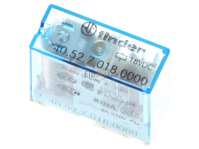 View up front Finder 40.52.7.018.0000 Switching relay DC 18V 8A 
