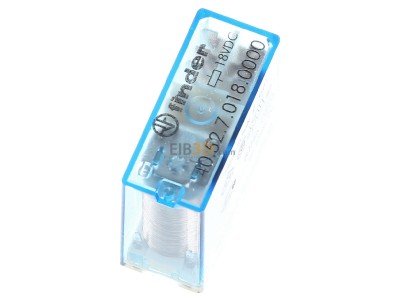 View top left Finder 40.52.7.018.0000 Switching relay DC 18V 8A 
