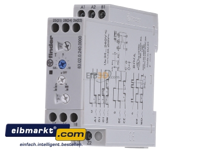Front view Finder 83.02.0.240.0000 Timer relay 0,05...864000s AC 24...240V - 
