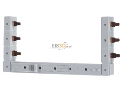 Front view Hager KCL363R Phase busbar 3-p 16mm 146mm 
