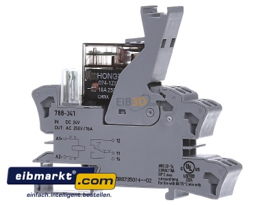 Frontansicht WAGO Kontakttechnik 788-341 Relais-Baustein 1W 24VDC 