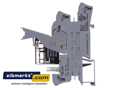 View on the right WAGO Kontakttechnik 788-346 Switching relay AC 24V DC 24V 16A 
