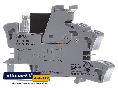 Frontansicht WAGO Kontakttechnik 788-700 SolidStateRelais-Modul 24VDC/24VDC 3.5A 