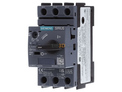Front view Siemens 3RV2021-1EA10 Motor protection circuit-breaker 4A 
