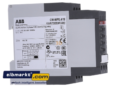 Ansicht links ABB Stotz S&J CM-MPS.41S 3-Phasenberwachungsrelais 2W 30s, 3x300-500VAC 