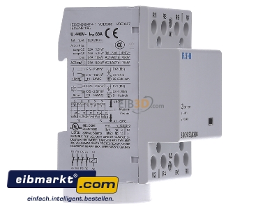 View on the left Eaton (Installation) Z-SCH230/63-04 Installation contactor 230VAC 0 NO/ 4 NC
