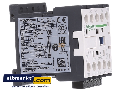 Ansicht links Schneider Electric LC1K1201B7 Leistungsschtz 3p,1,5.5kW/400V/AC3 