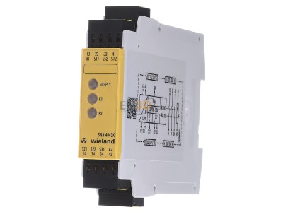 Front view Wieland SNA4043K-C AC/DC Safety relay 20,4...52,8V AC/DC 
