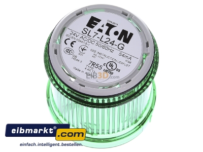 View up front Eaton (Moeller) SL7-L24-G Continuous light module 24VAC 24VDC
