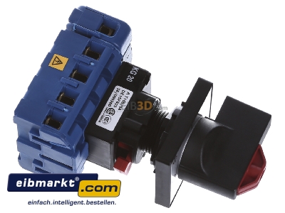 Ansicht oben links Kraus&Naimer KG20A/T105/04FT2 Hauptschalter 3p 25A/7,5KW 