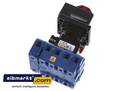 Ansicht oben hinten Kraus&Naimer KG20A/T105/04FT2 Hauptschalter 3p 25A/7,5KW 
