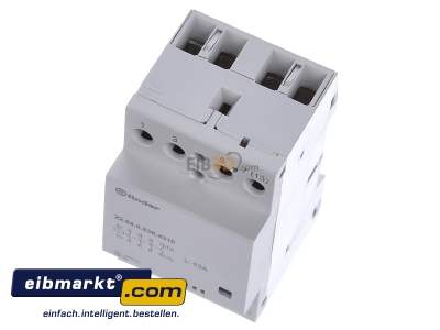 Ansicht oben vorne Finder 22.64.0.230.4310 Schtz fr Reiheneinbau 4S, 63A 