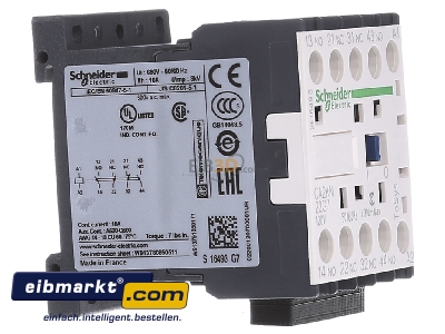 View on the left Schneider Electric CA2KN22G7 Auxiliary relay 120VAC 2NC/ 2 NO
