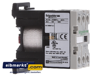 View on the left Schneider Electric CA2SK11F7 Auxiliary relay 110VAC 1NC/ 1 NO
