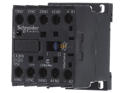 Frontansicht Schneider Electric CA3KN31GD3 Hilfssch�tz 3S, 1�, 110V DC 