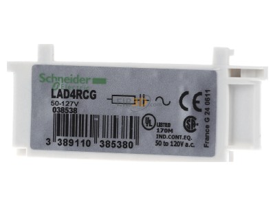 Frontansicht Schneider Electric LAD4RCG Beschaltungsmodul RC-Glied 50-127V AC 