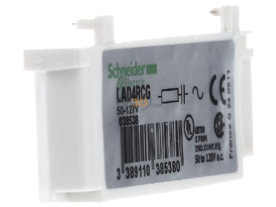 Ansicht links Schneider Electric LAD4RCG Beschaltungsmodul RC-Glied 50-127V AC 