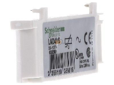 Ansicht links Schneider Electric LAD4VG Beschaltungsmodul 50-127V AC 