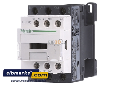 Frontansicht Schneider Electric LC1D18U7 Leistungsschtz 3-polig, 1S, 1 
