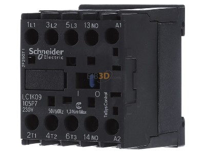 Frontansicht Schneider Electric LC1K09105P7 Leistungssch�tz 3-polig, 1S 