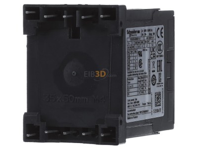 Back view Schneider Electric LC1K12105B7 Magnet contactor 12A 24VAC 
