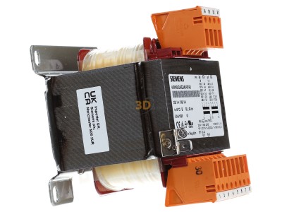 View on the left Siemens 4AM4042-8ED40-0FA0 One-phase transformer 600V/230V 250VA 
