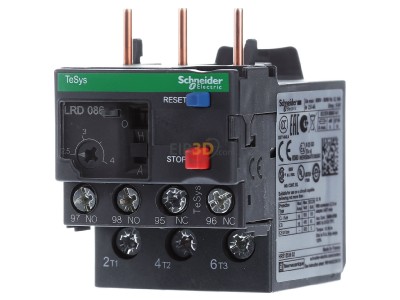 Frontansicht Schneider Electric LRD086 Motorschutzrelais 1S, 1 