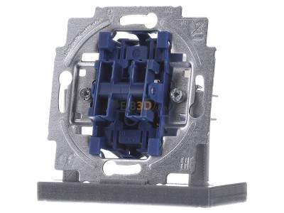 Front view Busch Jaeger 2000/5 US Series switch flush mounted blue 
