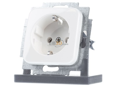 Front view Busch Jaeger 20 EUC-214 Socket insert alpine white with plug connection, 
