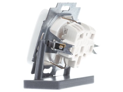 View on the right Busch Jaeger 20 EUC-214 Socket insert alpine white with plug connection, 
