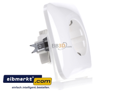 View on the left Busch-Jaeger 20 EUJ-214 Socket outlet protective contact white 
