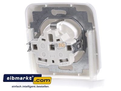 Back view Busch-Jaeger 20 EUJ-214 Socket outlet protective contact white 
