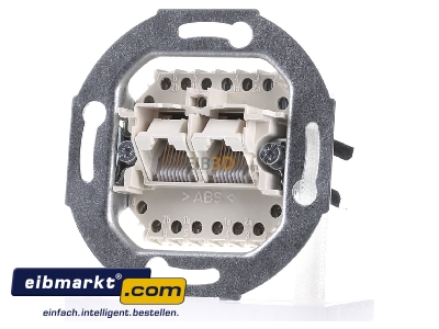 Front view Busch-Jaeger 0215 RJ45 8(8) Data outlet white 
