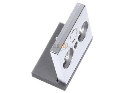 Ansicht oben links Merten 297560 Zentralplatte alu f�r Antennendose 