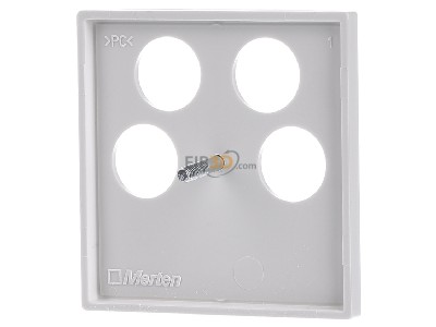 Ansicht hinten Merten 295319 Zentralplatte pws f.Antenn.Dose 4Loch 