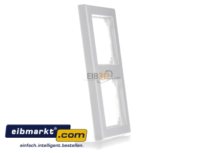 View on the left Merten 462219 Frame 2-gang white 
