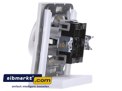 View on the right Gira 012540 Series switch flush mounted white
