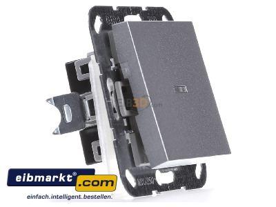 View on the left Gira 012226 Two-way switch flush mounted aluminium 
