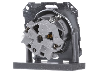 Ansicht hinten Gira 041826 Schuko-Steckdose 30G aluminium mit Kinderschutz, 
