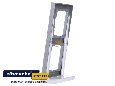 View on the right Gira 021225 Frame 2-gang aluminium - 
