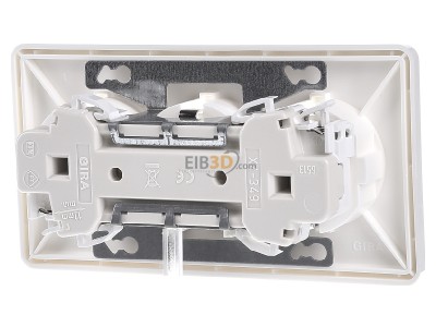 Ansicht hinten Gira 019940 Schuko-3f.Steckdose rws S-Color 