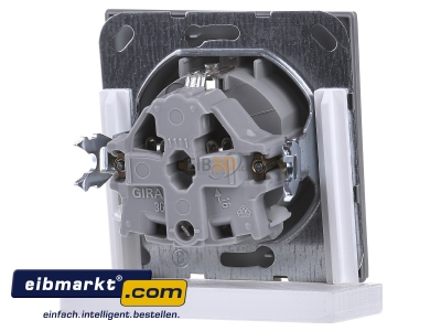 Back view Gira 018842 Socket outlet protective contact grey
